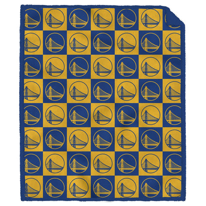 NBA Tonal Logo Box Ultra Cozy Team Color 60x70 Sherpa Blanket