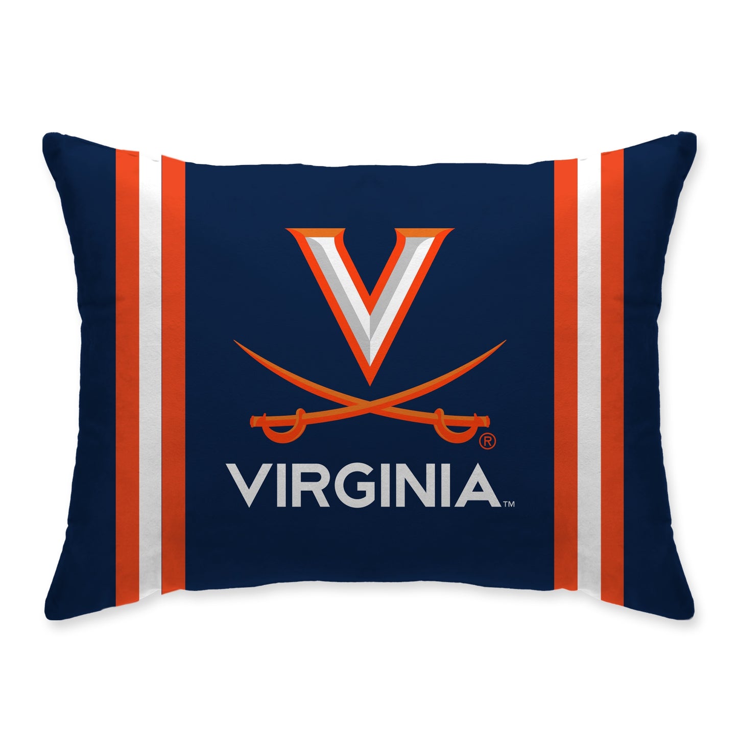 NCAA Standard Stripe Logo Bed Pillow
