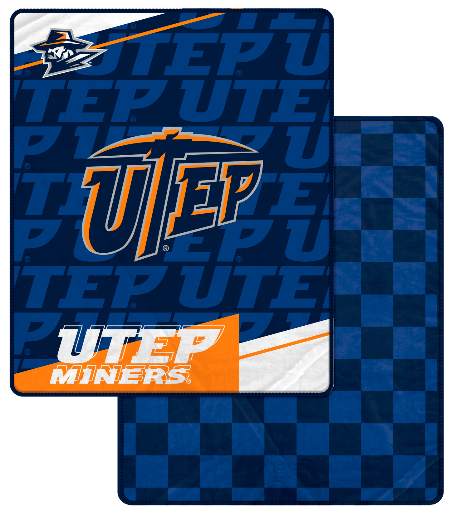 NCAA Diagonal Ghost Checker 60x70 Blanket