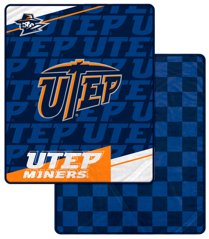 NCAA Diagonal Ghost Checker 60x70 Blanket
