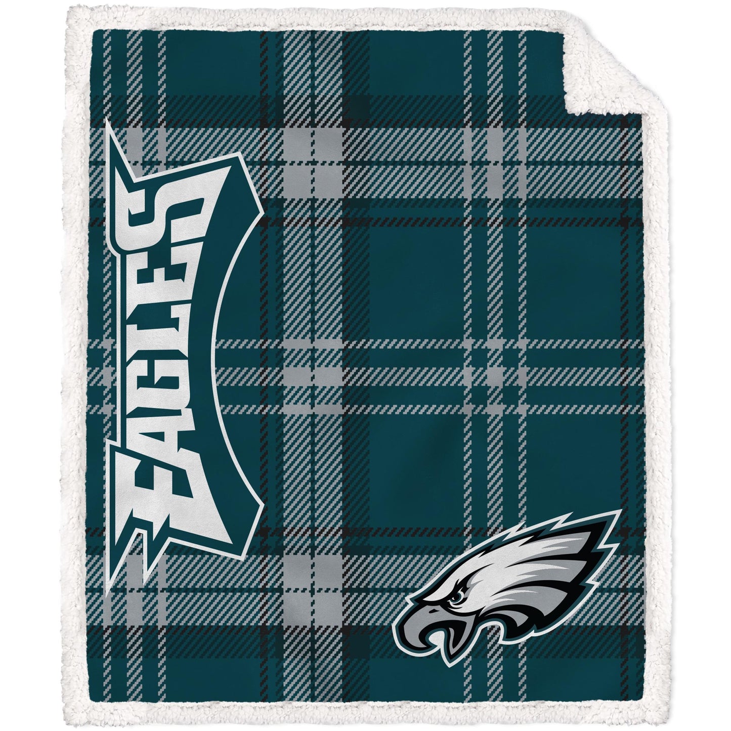 NFL Playmaker Plaid Ultra Cozy Sherpa Throw