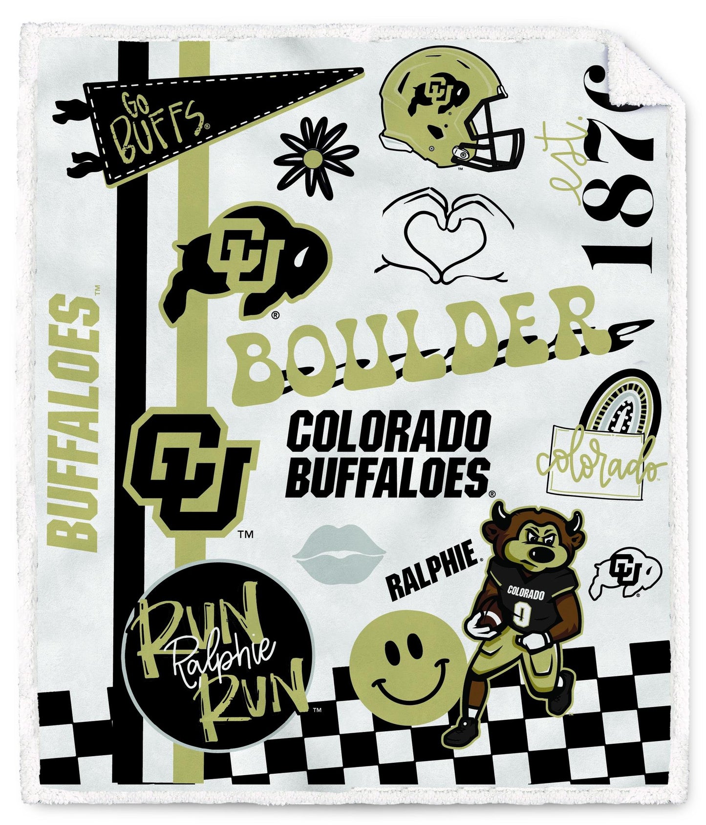 NCAA Loco Fan Ultra Cozy 60x70 Sherpa Blanket