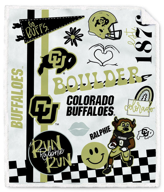 NCAA Loco Fan Ultra Cozy 60x70 Sherpa Blanket