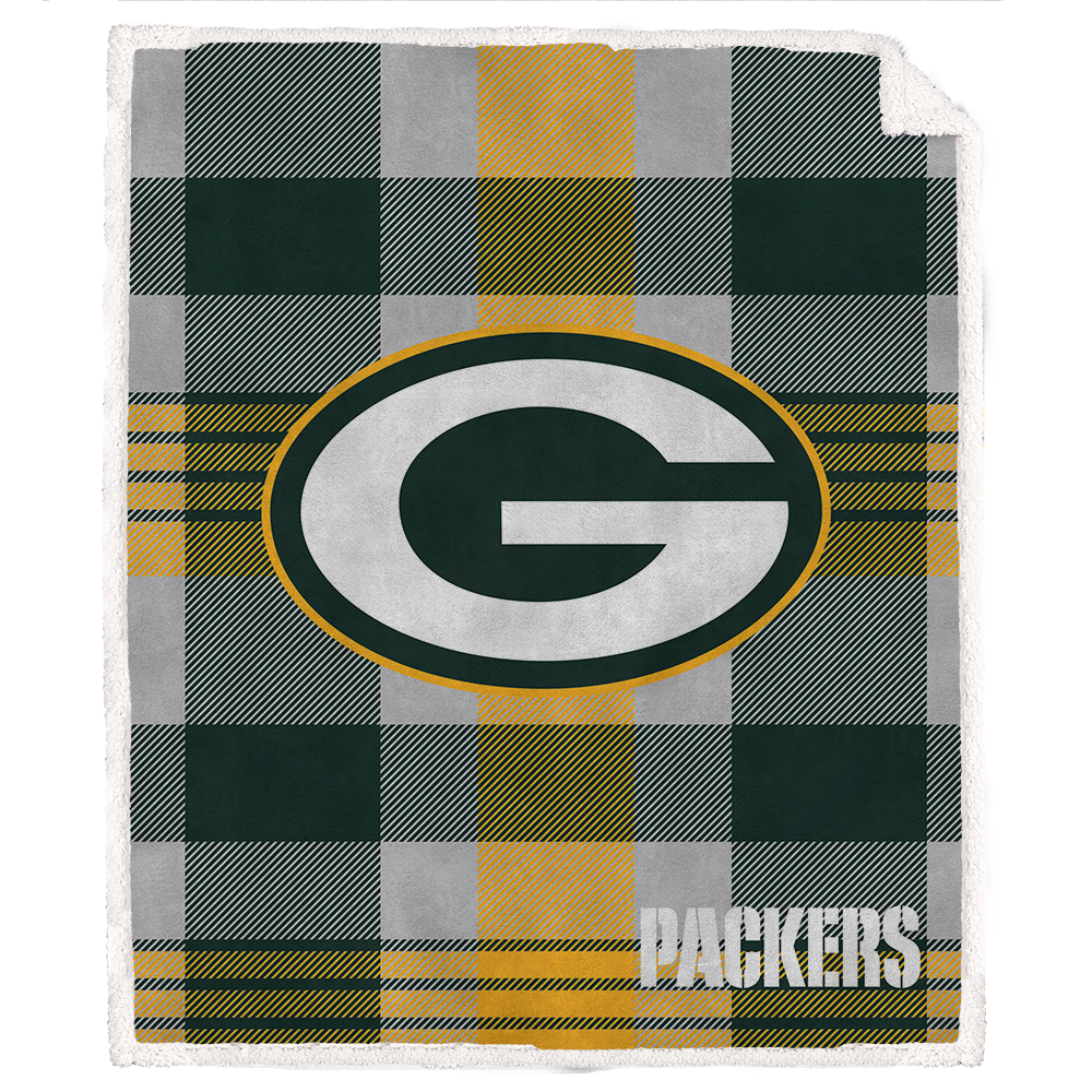 NFL Plaid Steel Royal Plush Sherpa 60x70 Blanket