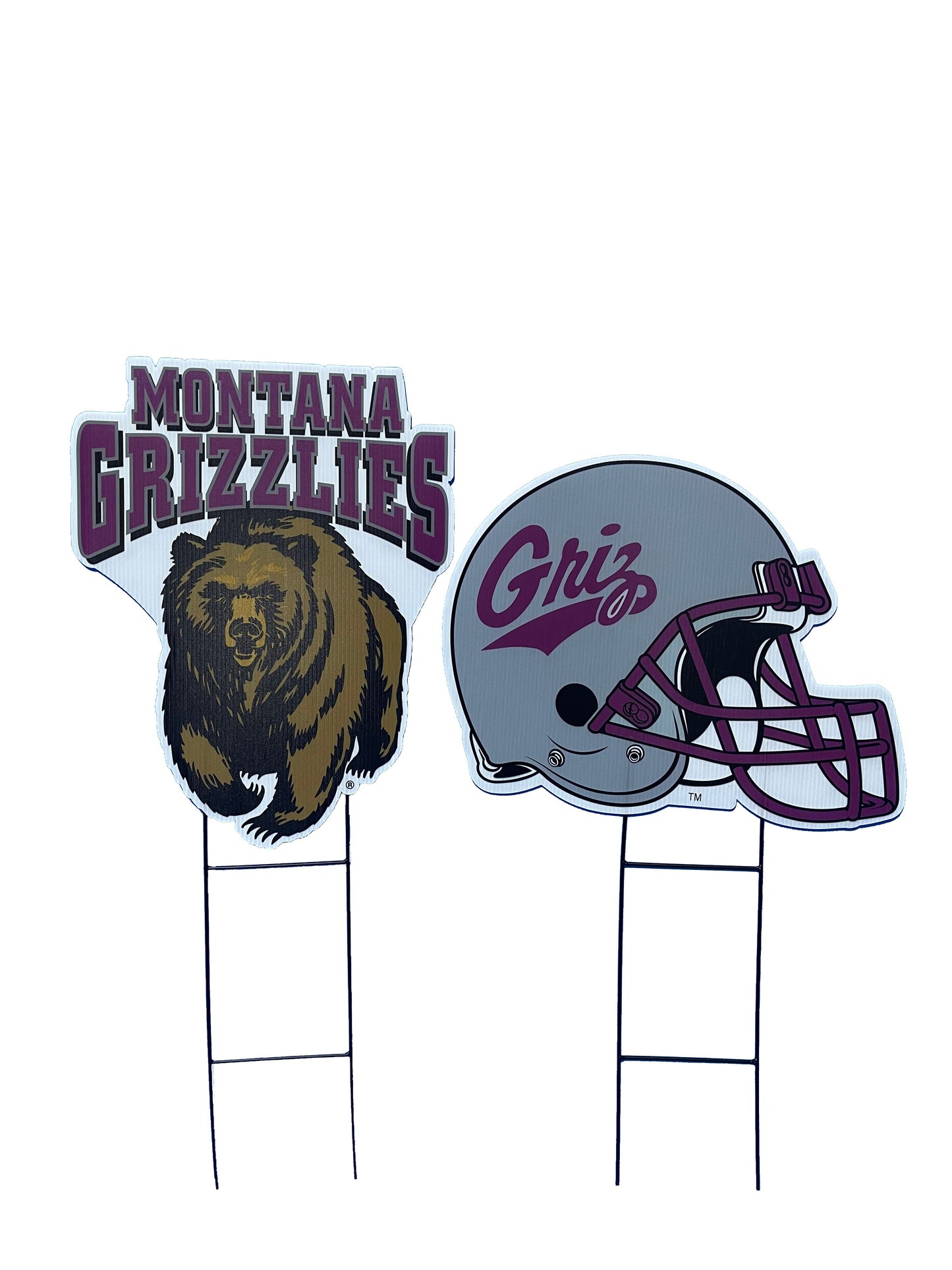 NCAA Logo and Helmet 2 Pack Yard Sign Set