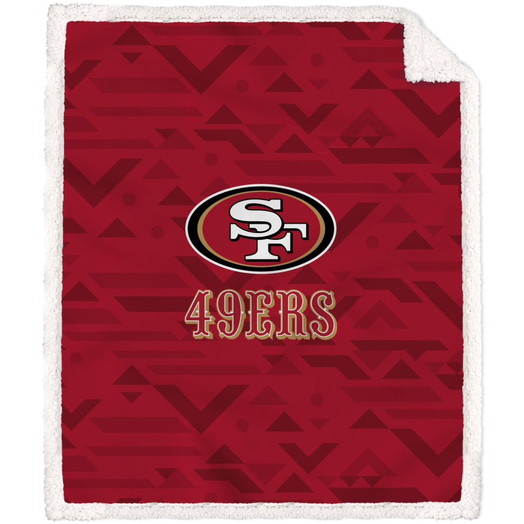 San Francisco 49ers Delta Poly Spandex Blanket with Sherpa
