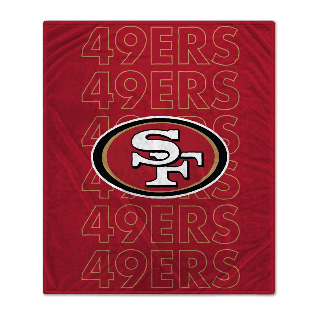 San Francisco 49ers Echo Wordmark Blanket