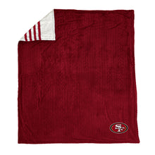 Load image into Gallery viewer, San Francisco 49ers Embossed Sherpa Stripe Blanket
