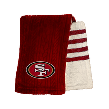 Load image into Gallery viewer, San Francisco 49ers Embossed Sherpa Stripe Blanket
