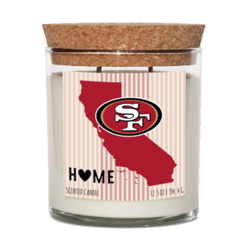 San Francisco 49ers Home State Cork Top Candle