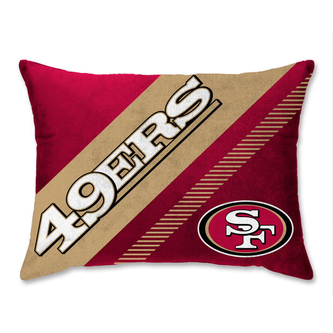 San Francisco 49ers Diagonal Super Plush Bed Pillow