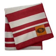 Load image into Gallery viewer, San Francisco 49ers Acrylic Stripe Throw Blanket
