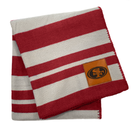 San Francisco 49ers Acrylic Stripe Throw Blanket