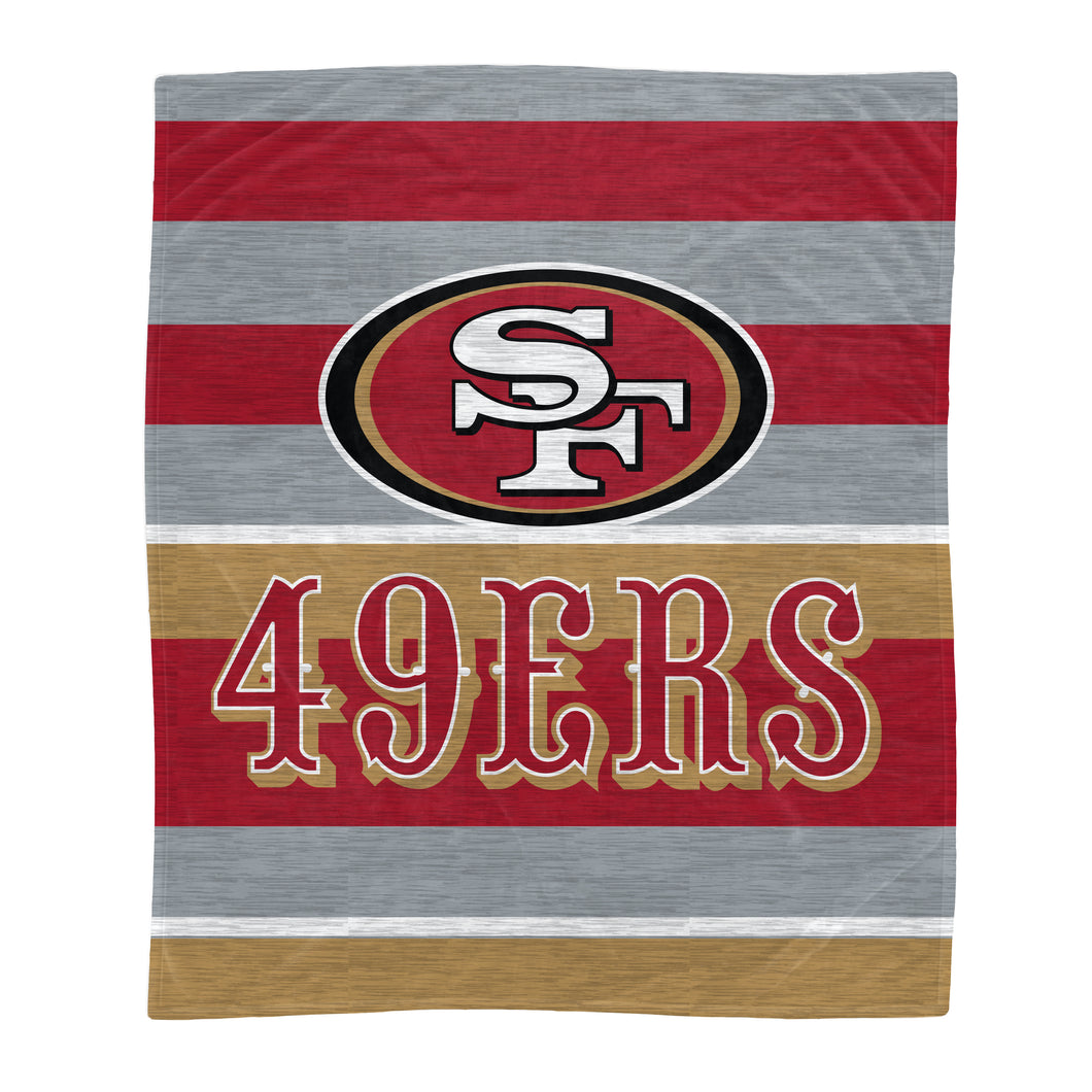 San Francisco 49ers Heathered Stripe Blanket