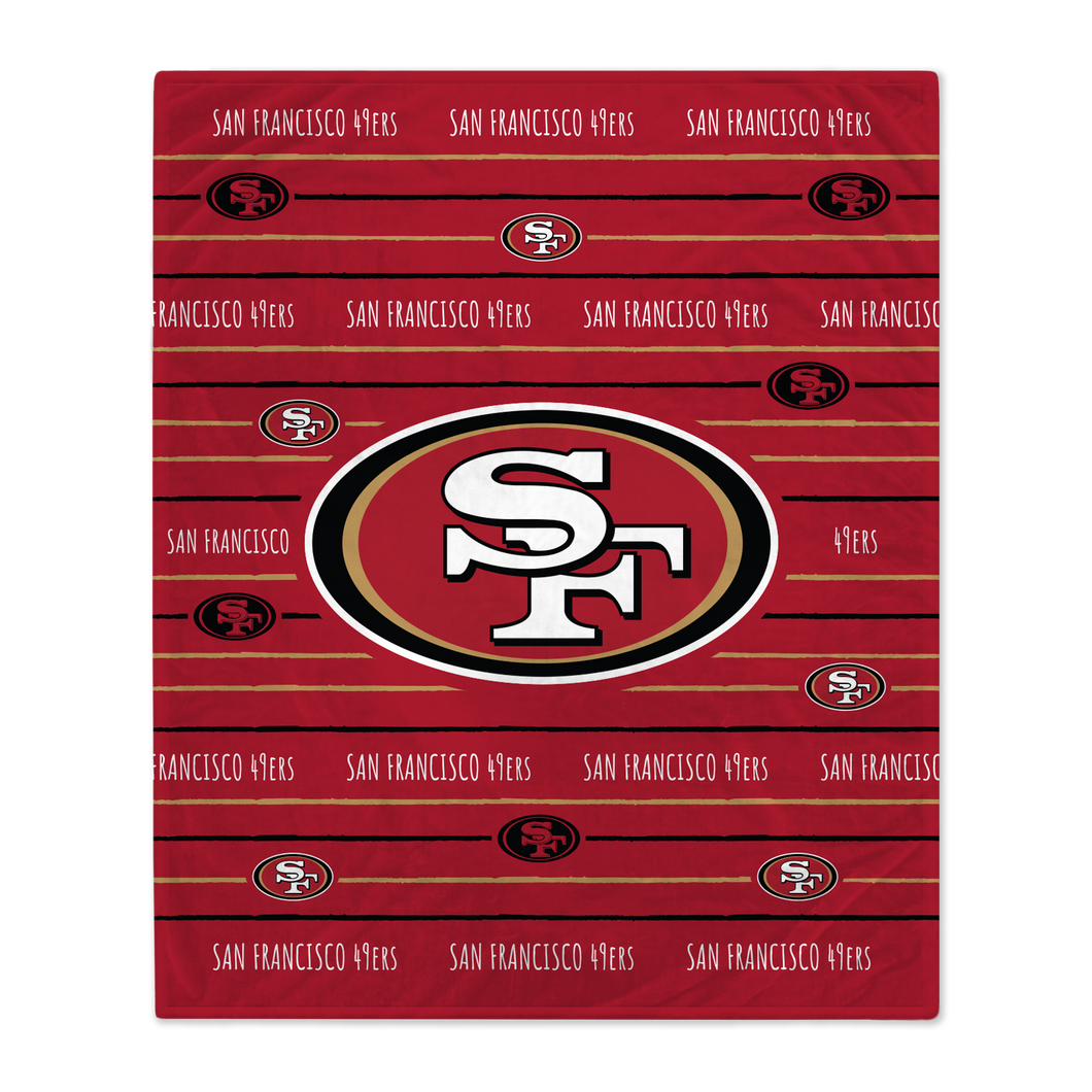 San Francisco 49ers Logo Stripe Blanket