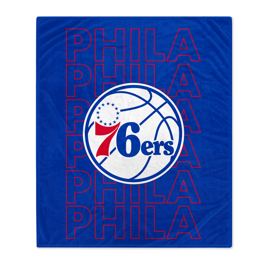 Philadelphia 76ers Echo Wordmark Blanket