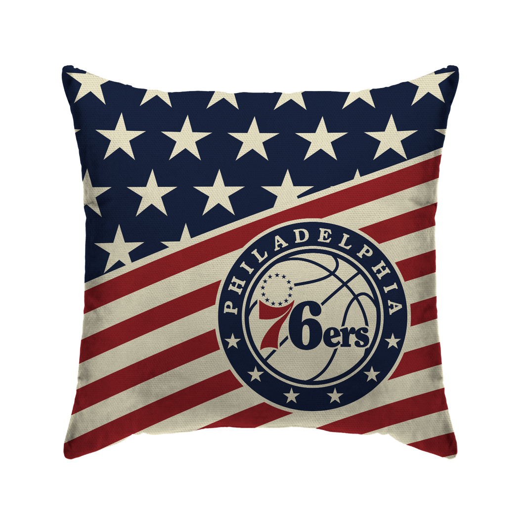 Philadelphia 76ers Americana Duck Cloth Decor Pillow