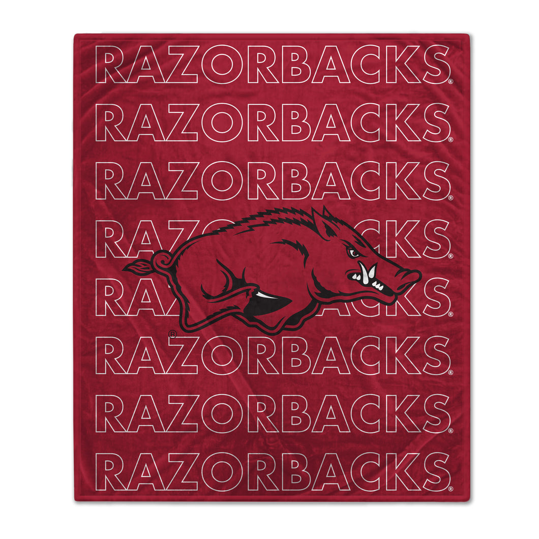 Arkansas Razorbacks Echo Wordmark Blanket