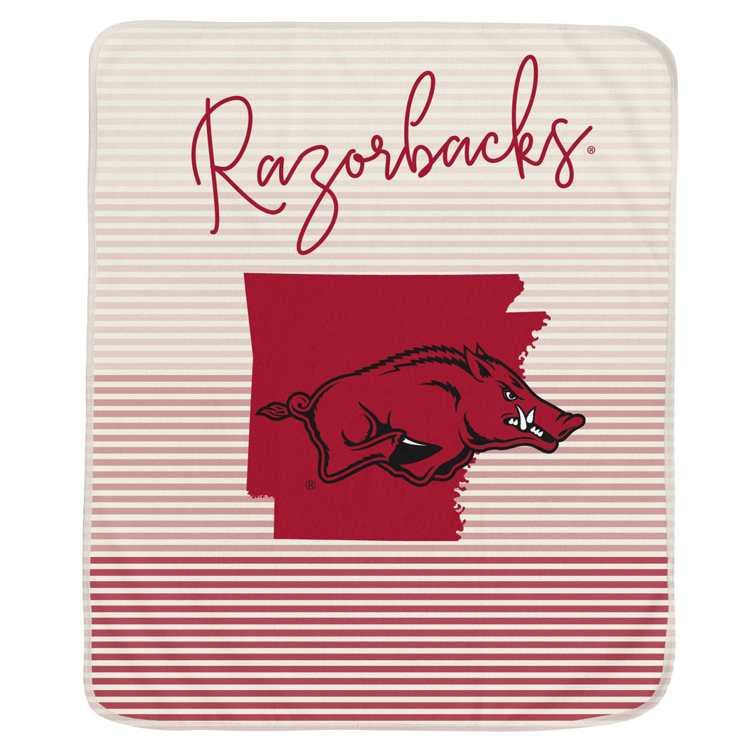 Arkansas Razorbacks State Stripe Blanket