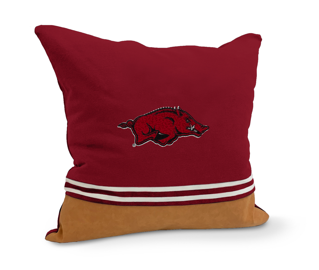 Arkansas Razorbacks Varsity Decorative Throw Pillow