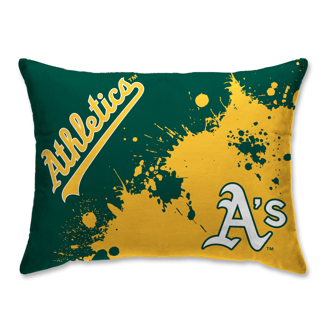 Oakland Athletics Splatter Bed Pillow