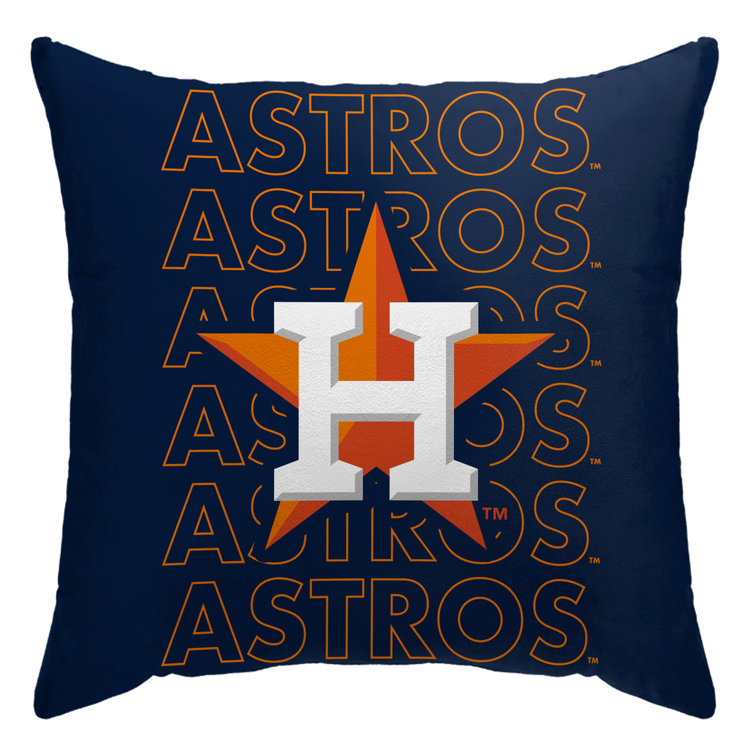Houston Astros Echo Wordmark Poly Spandex Decor Pillow