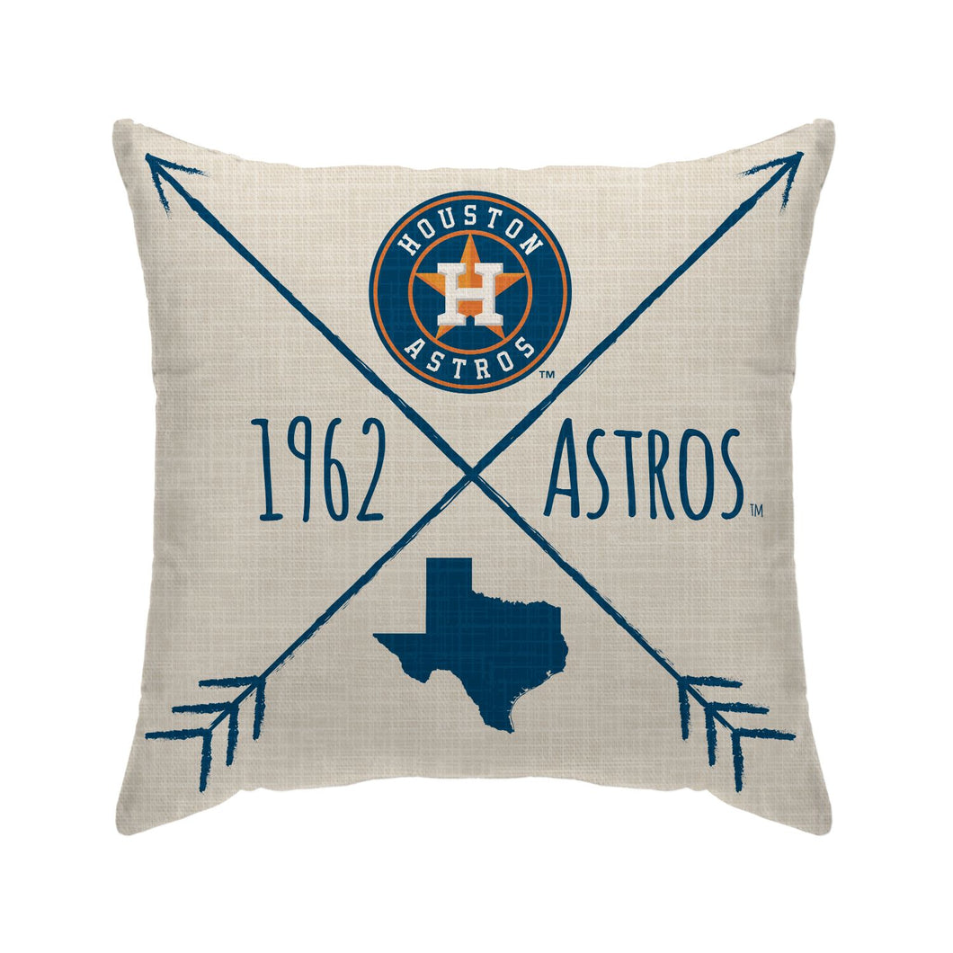 Houston Astros Cross Arrow Duck Cloth Decor Pillow