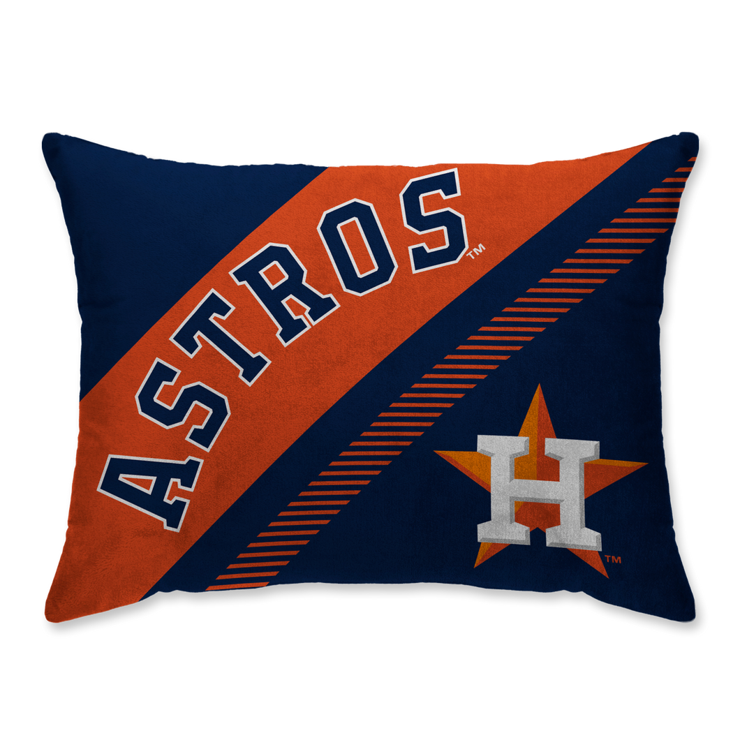 Houston Astros Diagonal Plush Bed Pillow