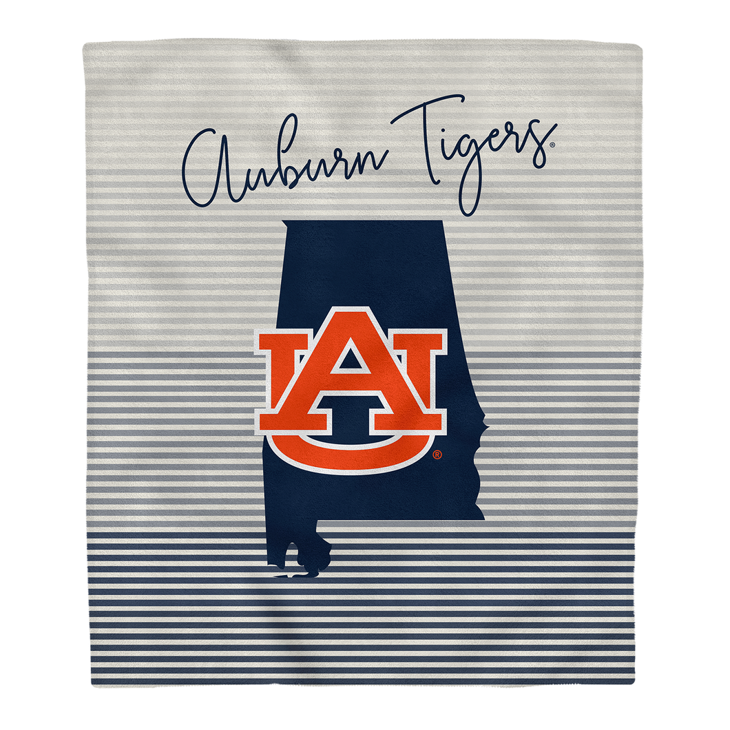 Auburn Tigers State Stripe Blanket
