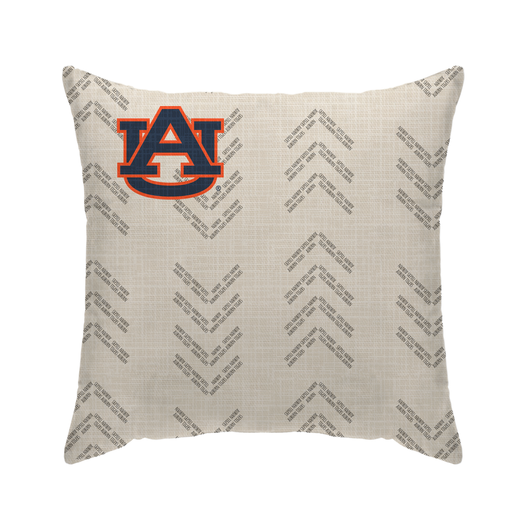 Auburn Tigers Word Mark Duck Cloth Decor Pillow