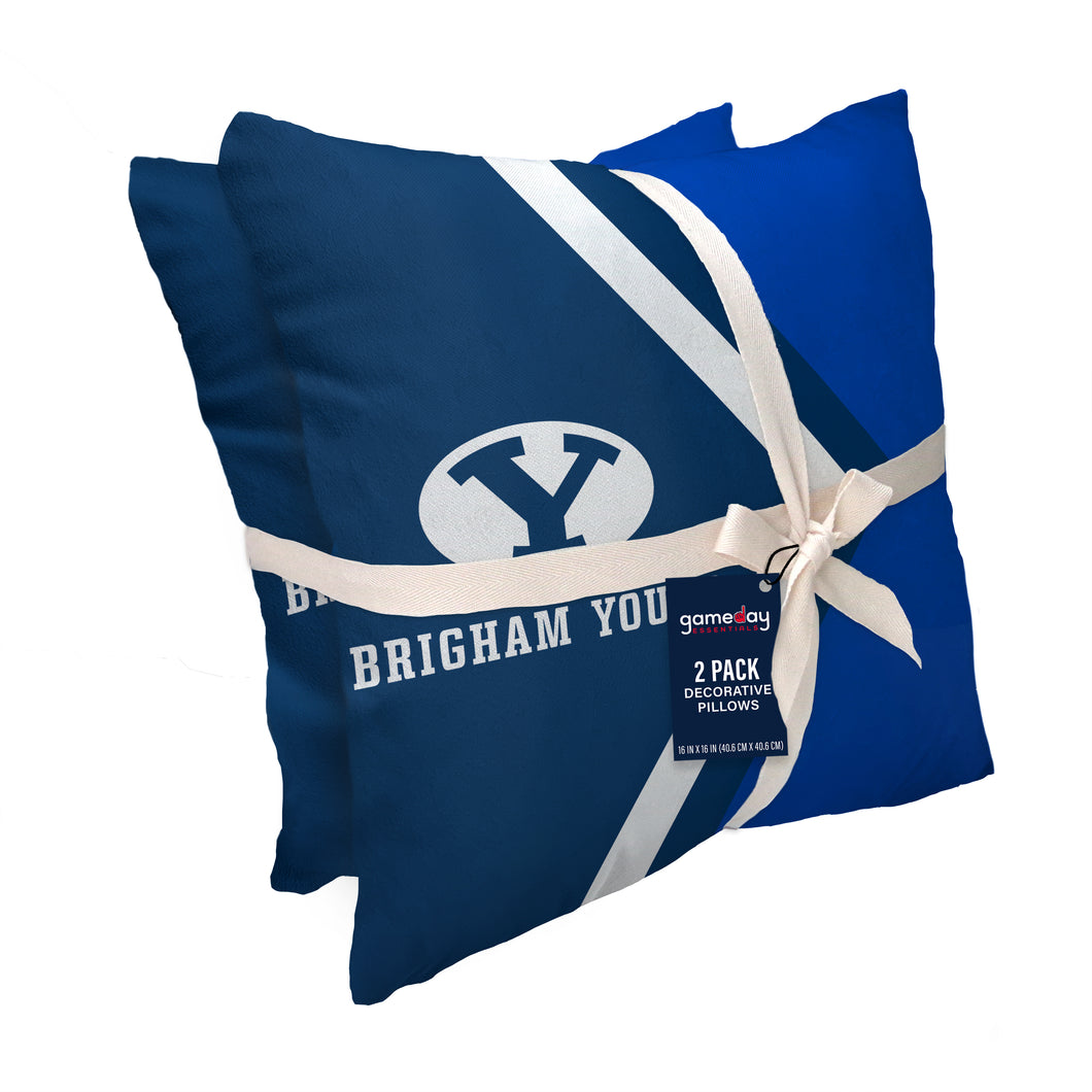BYU Cougars Side Arrow 2 Pack Decor Pillows