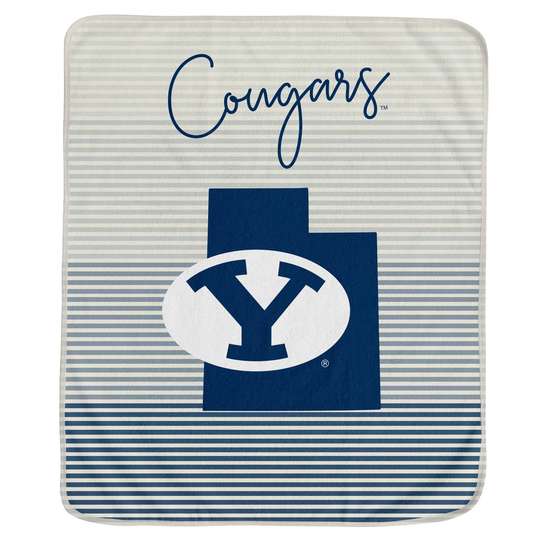 BYU Cougars State Stripe Blanket
