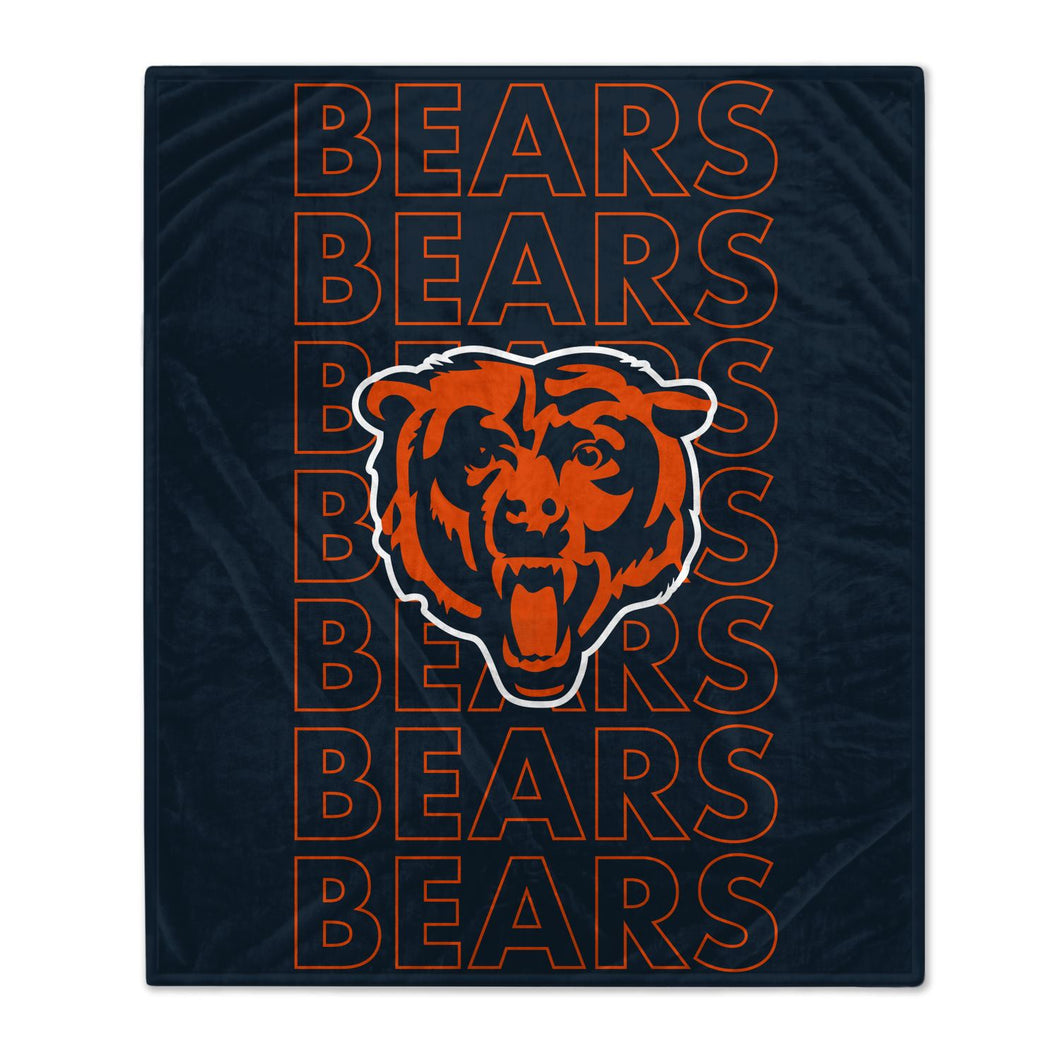 Chicago Bears Echo Wordmark Blanket