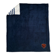 Load image into Gallery viewer, Chicago Bears Embossed Sherpa Stripe Blanket
