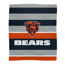 Load image into Gallery viewer, Chicago Bears Heathered Stripe Blanket
