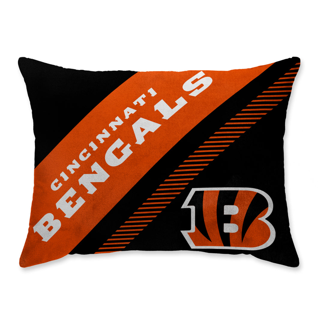 Cincinnati Bengals Diagonal Super Plush Bed Pillow