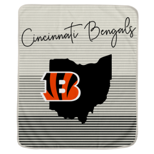 Cincinnati Bengals State Stripe Blanket