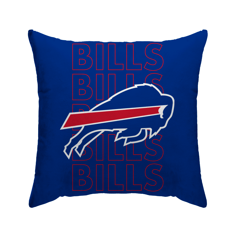 Buffalo Bills Echo Wordmark Poly Spandex Decor Pillow