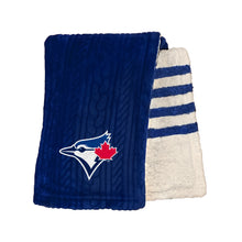 Load image into Gallery viewer, Toronto Blue Jays Embossed Sherpa Stripe Blanket
