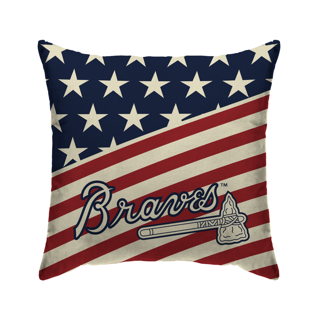 Atlanta Braves Americana Duck Cloth Decor Pillow