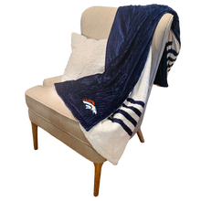 Load image into Gallery viewer, Denver Broncos Embossed Sherpa Stripe Blanket
