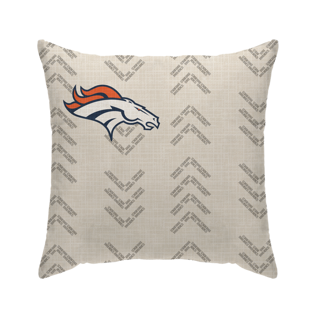 Denver Broncos Word Mark Duck Cloth Decor Pillow