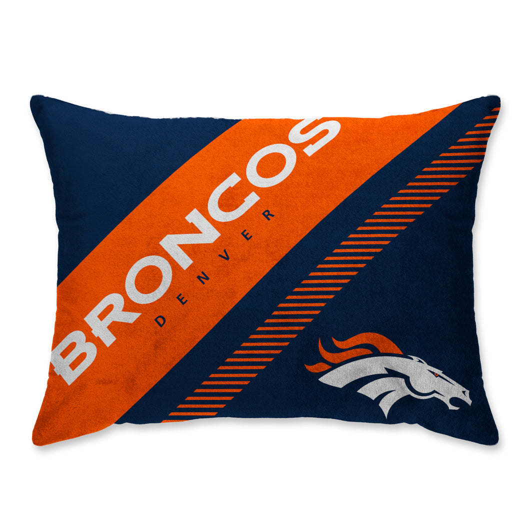 Denver Broncos Diagonal Super Plush Bed Pillow