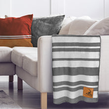 Load image into Gallery viewer, Cleveland Browns Acrylic Stripe Throw Blanket
