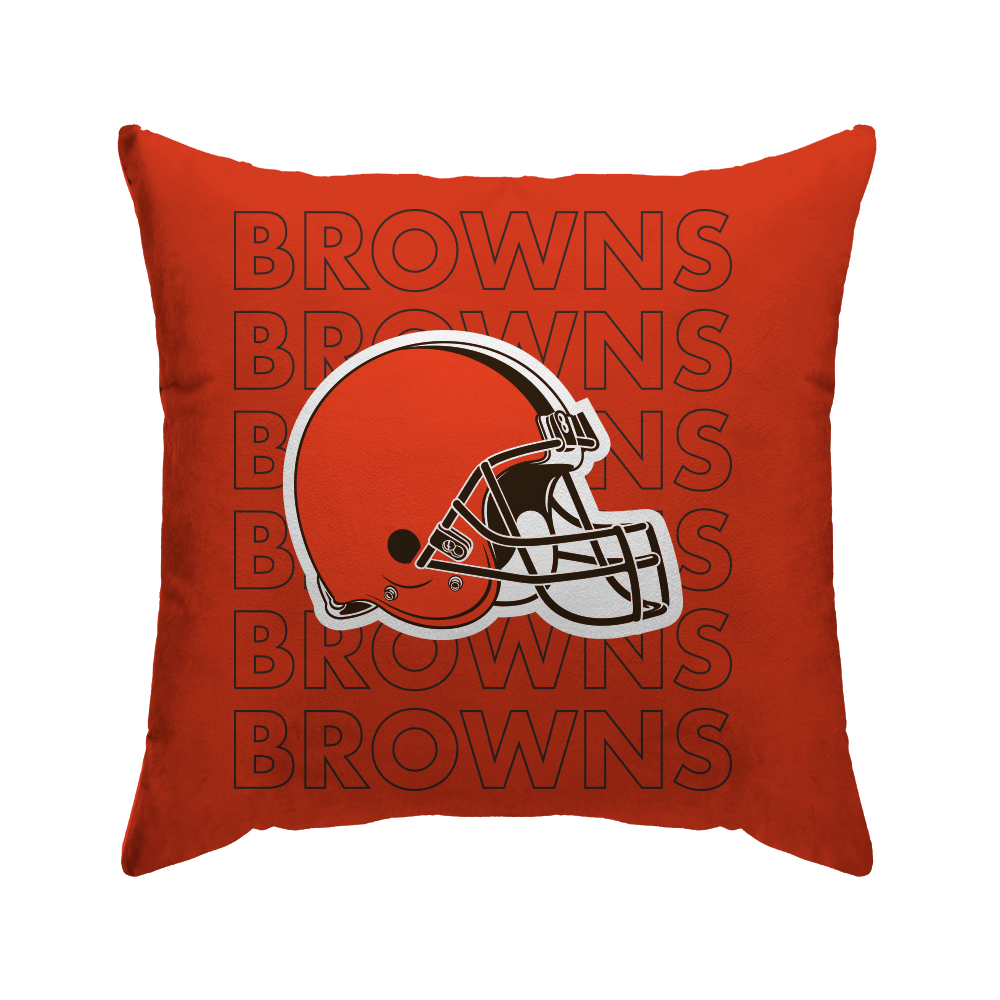 Cleveland Browns Echo Wordmark Poly Spandex Decor Pillow