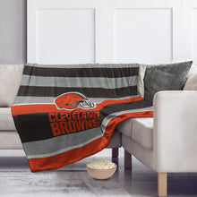 Load image into Gallery viewer, Cleveland Browns Heathered Stripe Blanket
