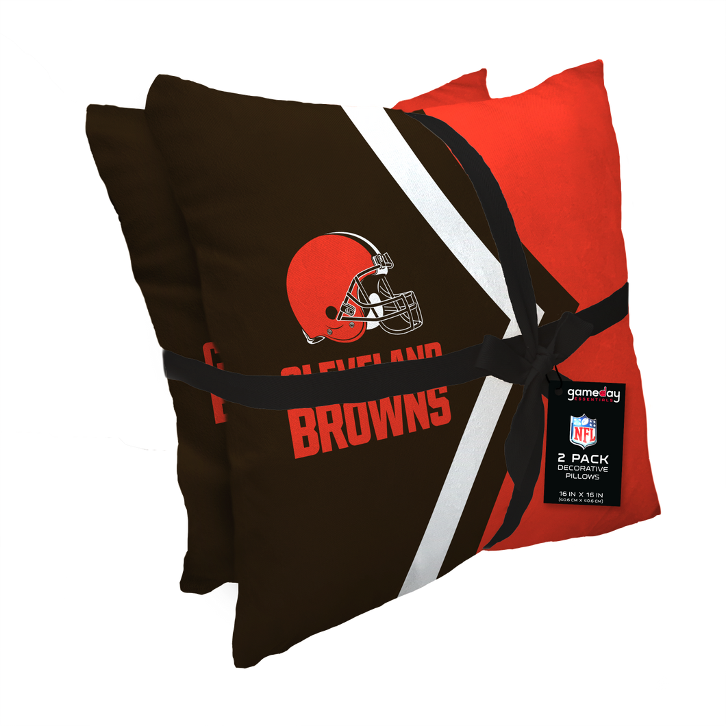 Cleveland Browns Side Arrow 2 Pack Decor Pillows