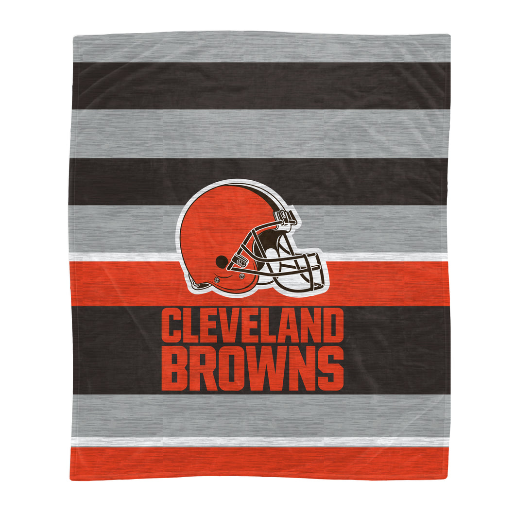 Cleveland Browns Heathered Stripe Blanket