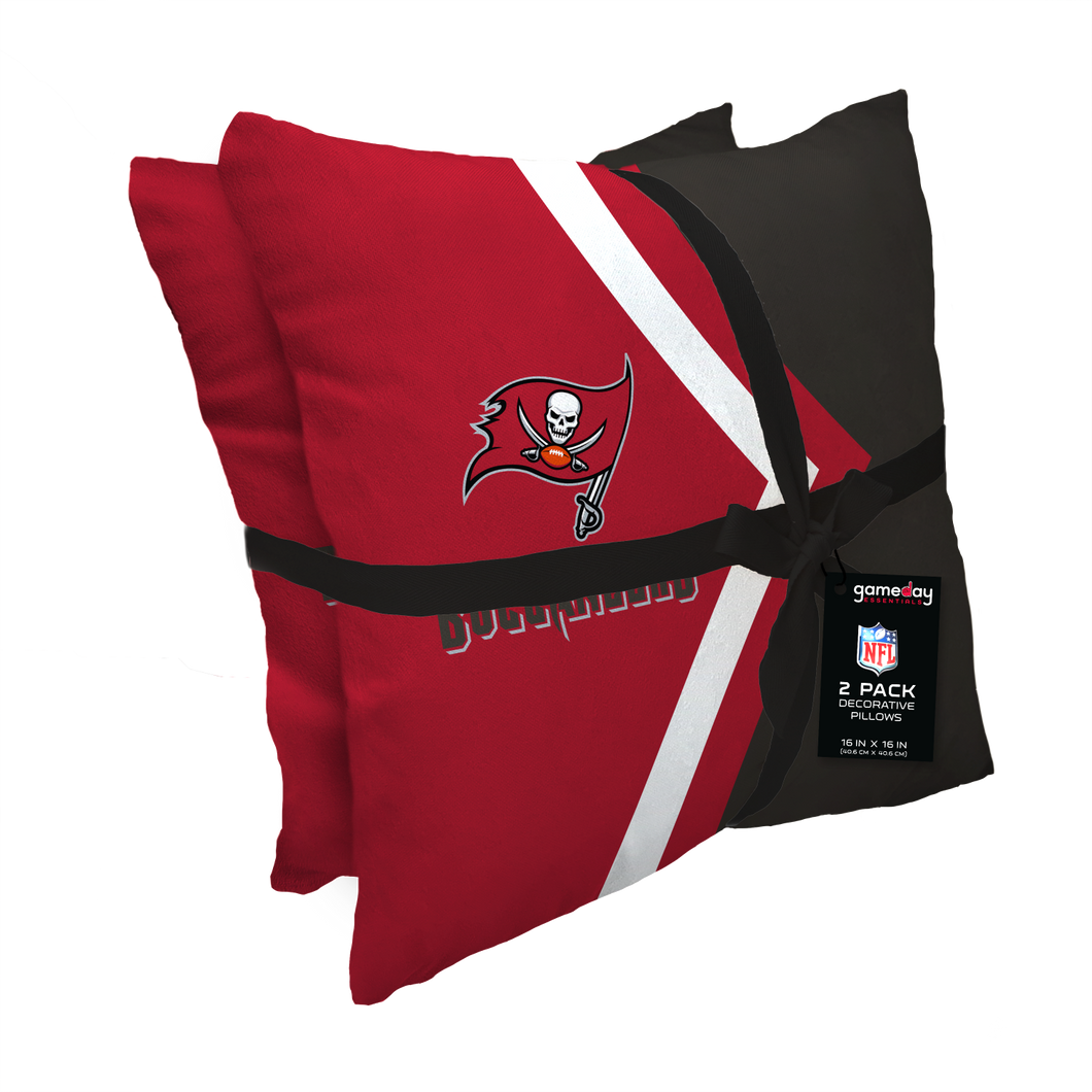 Tampa Bay Buccaneers Side Arrow 2 Pack Decor Pillows