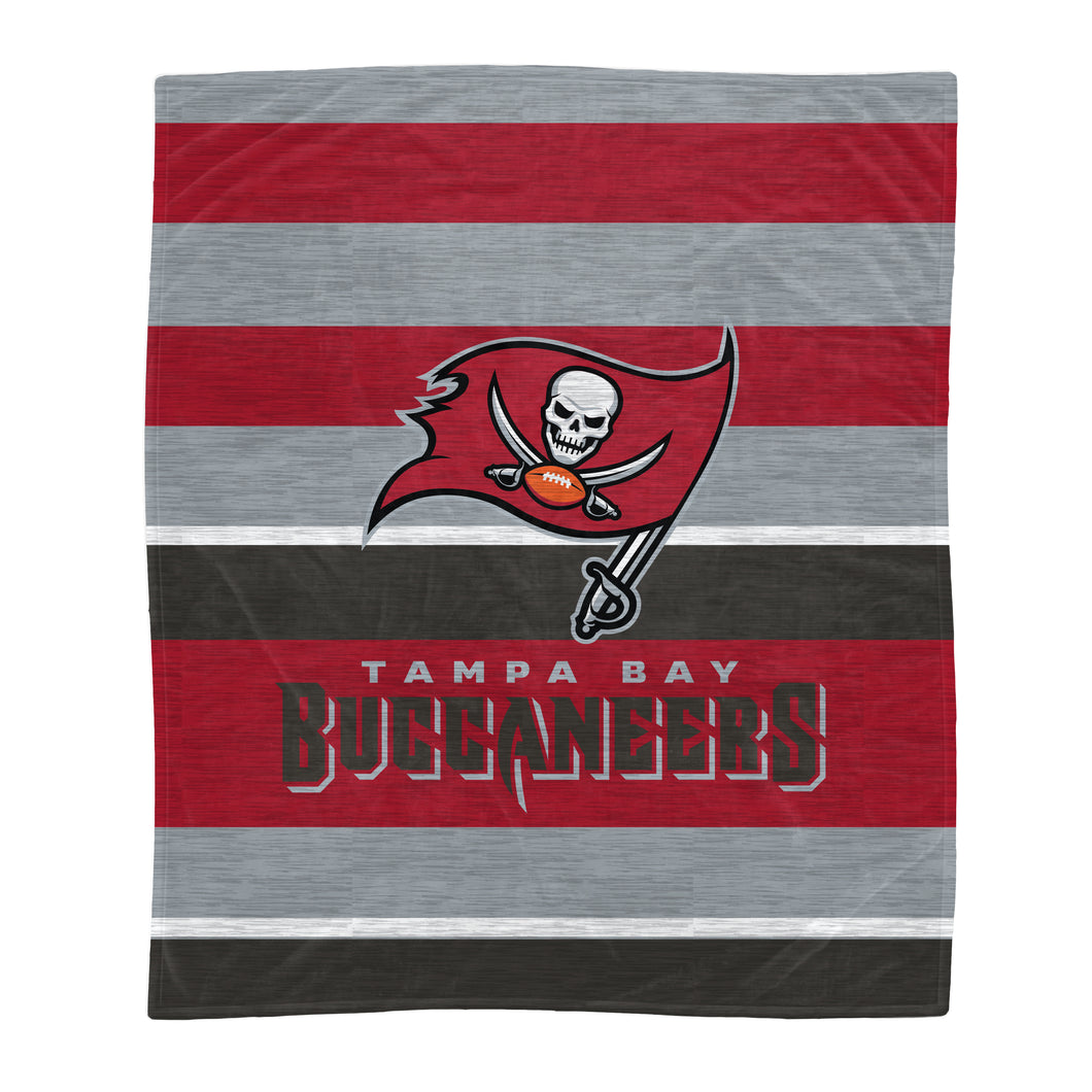 Tampa Bay Buccaneers Heathered Stripe Blanket